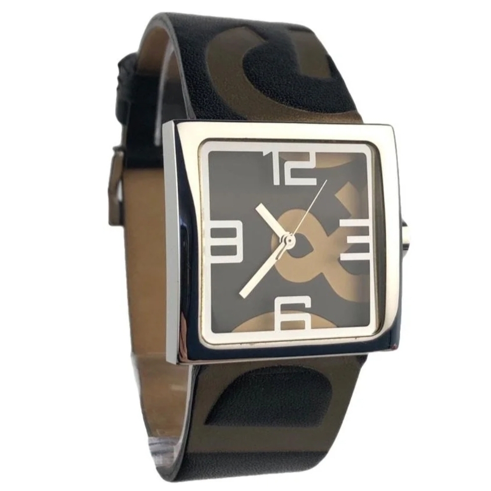 D&G Brown and Silver Square Face Mens Watch